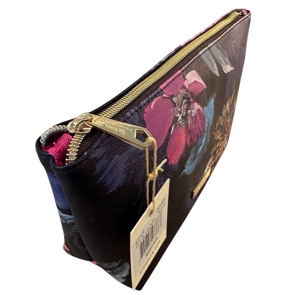 Trina Turk Cosmetic Make Up Bag GORGEOUS Floral Travel Toiletry Vacation Bag NWT - Picture 2 of 3